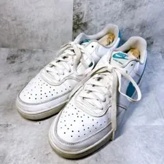 【ナイキ】(26㎝) コートビジョン スニーカー 白 エメラルド DH2987
