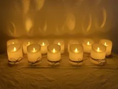 LEDキャンドル 10cm 12個セット 結婚式にも　揺れるタイプ