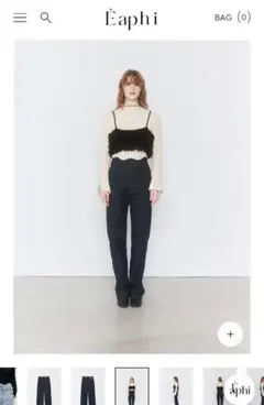 Eaphi デニム wave design high waist denim