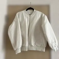 Te chi chiホワイト キルティング中綿 ジャケット