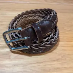 【希少】ホワイトハウスコックス レザー メッシュベルト 30 75 ブラウン 希少】ホワイトハウスコックス レザー メッシュベルト 30 75