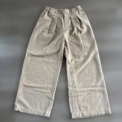 AMERICAN HOLIC ベージュ 後ろゴム　厚手ワイドパンツ L