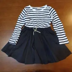 petit main ボーダー ワンピース 100cm