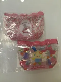 サンリオ　プールバック風ミニポーチ　2点セット