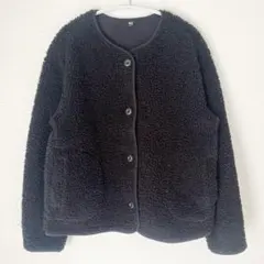 UNIQLO ユニクロ　ジャケット　ボア　フリース　モコモコ　ブラック　L
