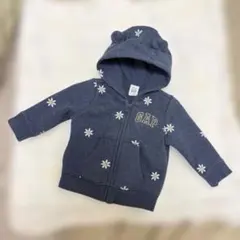 GAP ベビー　クマ耳パーカー　花柄 ネイビー 3〜6ヶ月