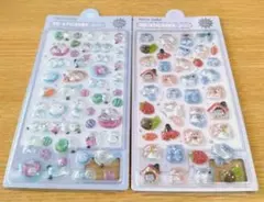 ぷっくり　3Dシール　シマエナガ　モモンガ