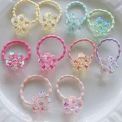 ヘアゴム　10本　お花　ベビー　赤ちゃん　キッズ　子供　髪ゴム　髪留め　髪飾り
