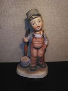 【アンティーク】男の子の人形の置物（塑像？）日本製