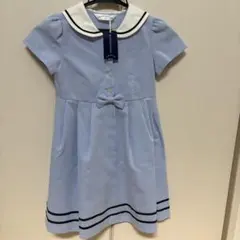 ショパン　水色 セーラー襟 ワンピース 半袖