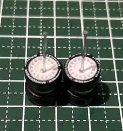 カスタムホイール　タイヤ　パーツ　1/64 深リム　高級　ホワイト　白レター