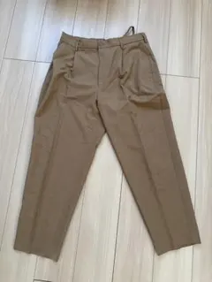 GU ブラウン ドライワイドテーパードイージーアンクルパンツ Lサイズ