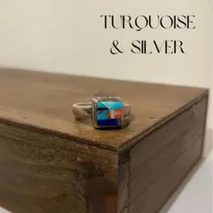 SILVER 925　シルバー　ターコイズ　リング　指輪　ハンドメイド 13号