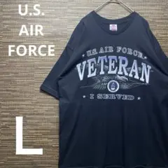 U.S. AIR FORCE VETERAN Tシャツ ブラック　ミリタリーのサムネイル