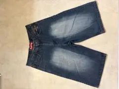 【Y2K】RED APE 極太 バギー ハーフデニム 36 刺繡 B系