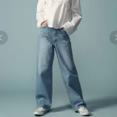 AZUL BY MOUSSY ハイウエストワイドデニムパンツ