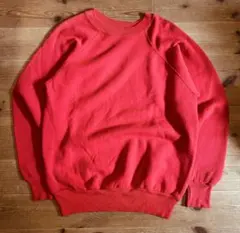 スウェット 古着 80s Fruit of the Loom フルーツ 無地 赤