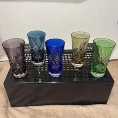 M*4様 最終お値下げ　江戸切子 グラス 5個セット 美品