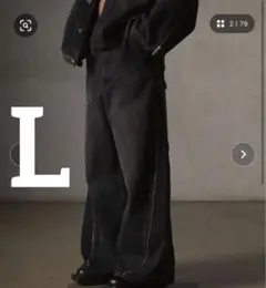 【GRANCY】ジップデザイン バギーデニム パンツ