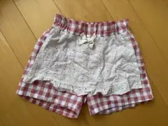 Favon チェック柄刺繍ショートパンツ 95