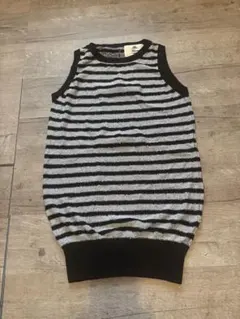 美品　KAON ラメニットノースリベスト