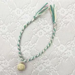 緑×白　ミサンガ