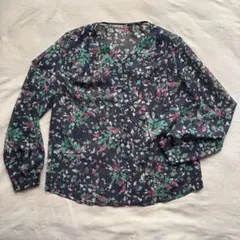 トゥモローランドコレクション　フラワープリントブラウス　シャツ　シアー　 花柄のサムネイル