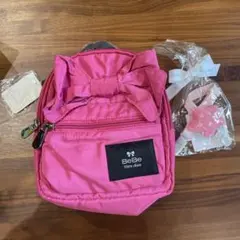 BeBe ピンク リボン付きリュック