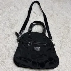 極美品✨ COACH ポピー シグネチャー 2WAY ショルダーバッグ