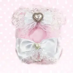 リボン付き フリル付き ねこみみ ぬいぐるみ服 ホワイト♥