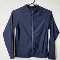 ネイビー ジップアップ ラッシュガード 140