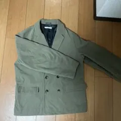 オリーブグリーン コーデュロイ ダブルブレストジャケット