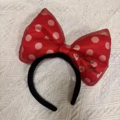 ミニーマウス 水玉リボンカチューシャ