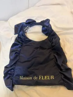Maison de FLEUR ネイビー トートバッグ