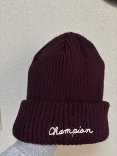 Champion バーガンディ ニット帽