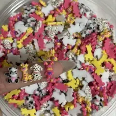 格安500個 動物 ネイルパーツ