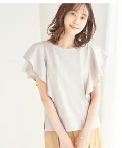 ROPE PICNIC フリル袖カットトップス