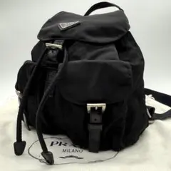 PRADA ナイロン ミニリュック 黒 三角ロゴ 白タグ　正規品のサムネイル