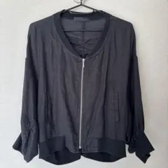軽量黒ジップアップジャケットのサムネイル