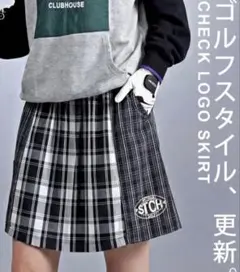 新品ANTIQUAGOLF×STCHチェック柄スカート ゴルフ インナーパンツ付