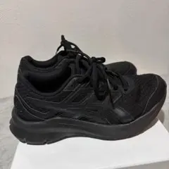 ASICS 22cm オールブラックスニーカー