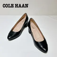 【美品】COLE HAAN パンプス ポインテッドトゥ レザー ロゴ金具