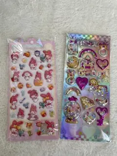 カラフルキャラクター立体シール2シートセット