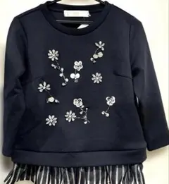 【新品タグ付】tocco closet 可愛いお花デザインのビジュープルオーバー