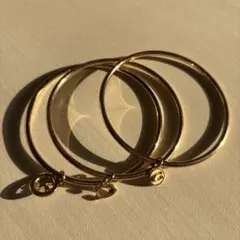 ゴールド フープブレスレット 3個セット