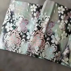 花柄刺繍 袋帯 桜模様ハギレ 109センチ