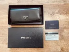 ✨保証書あり✨PRADA サフィアーノレザー長財布 プラダ ブラック2つ折り財布