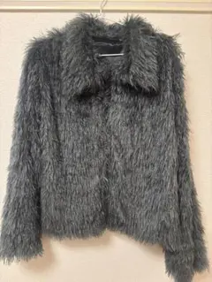 グレー フェイクファージャケット