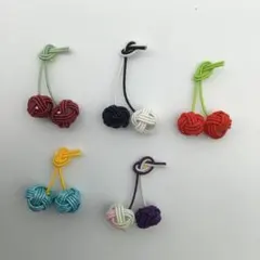 【メ12-201】ハンドメイド　さくらんぼ水引シールセット⑫