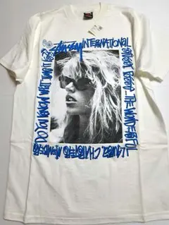 M・新品】／Stussy ローラ T／ 白 × 青・正規品 - メルカリ